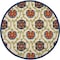 Homeroots 8 ft. Round Blue Vines Indoor & Outdoor Area Rug 384978 - alternate 1